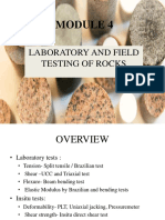 Laboratory and Field Testing of Rock