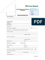 Personal Info Form