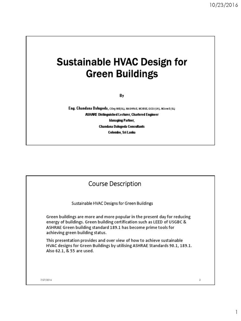 3 Sustainable Hvac Design Fro Green Building PDF PDF Hvac Green