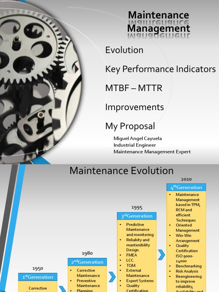Maintenance Management | PDF | Reliability Engineering | Systems ...