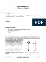 LAb Manual For Buckling of Columns LAb Handout Four PDF