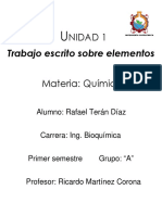 UNIDAD 1 Trabajo de Quimica