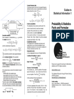 Probability & Statistics Facts and Formulae: Guides To Statistical Information 1