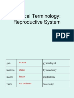 Medical Terminology - Reproductive System