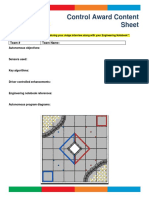 Control Award Content Sheet PDF