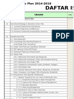 Daftar Isi: Area Business Plan 2014-2018