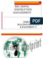 BSC (Hons) Construction Management: UEBE2323 Building Services & Equipment Ii