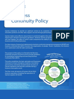 Business Continuity Policy: Objectives & Scope