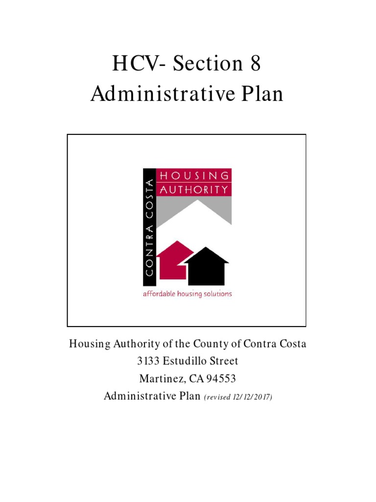 HCV Admin Plan Draft Final 12 PDF Affordable Housing Lease