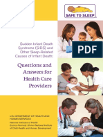 Questions and Answers For Health Care Providers: Sudden Infant Death Syndrome (SIDS) and Other Sleep-Related