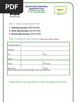 Sponsorship Form