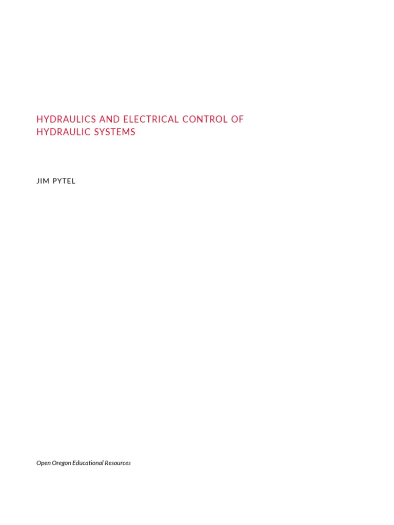 Electrical Control of Hydraulic Systems PDF PDF Valve Actuator