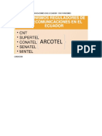 Reguladores de Las Comuicaciones en El Ecuador y Sus Funciones