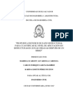 Propuesta de Índice de Daño Estructural para Cuantificar El Nivel de Afectación en Estructuras en Zonas Urbanas Después de Un Sismo