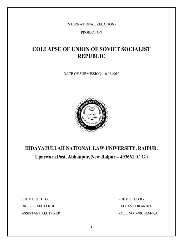 Impact of USSR Dissolution on Politics | PDF | Republics Of The Soviet ...