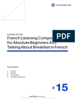 French Listening Comprehension For Absolute Beginners #15 Talking About Breakfast in French