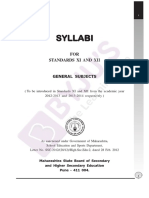 Maharashtra State Board Syllabus For Class 11 and 12 PDF