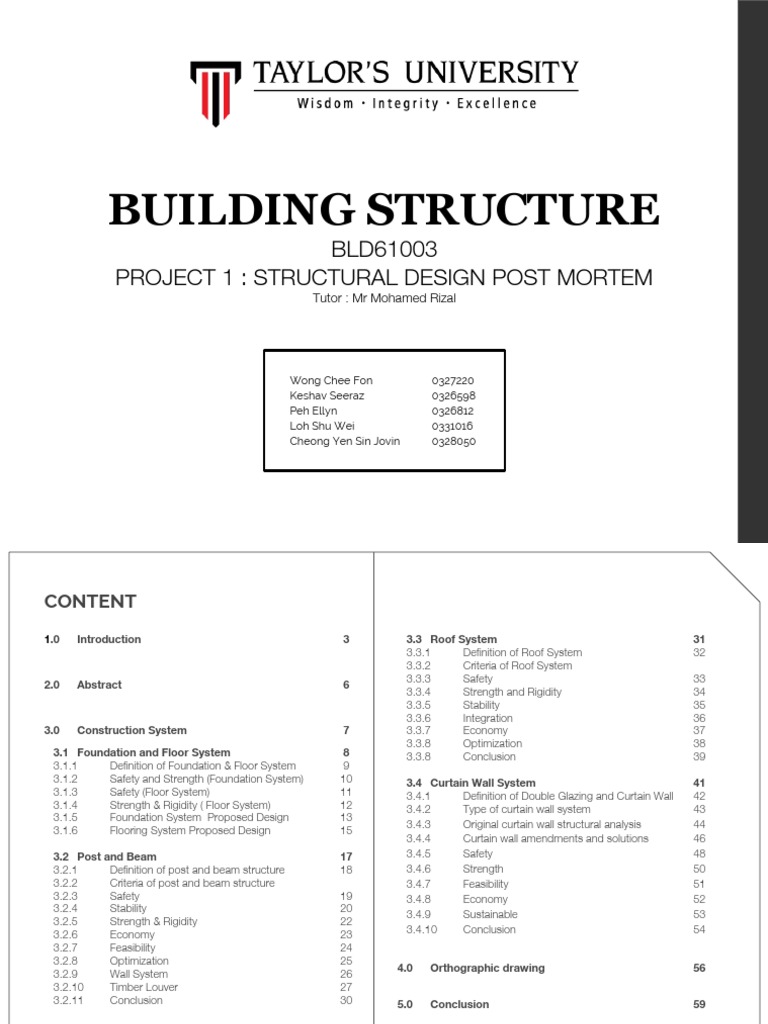 Building Structure Project 1 Lumber Beam Structure