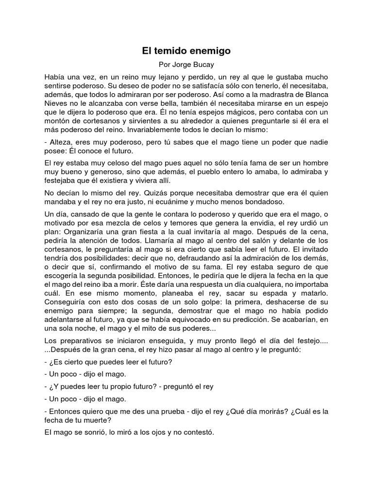 El temido enemigo cuento jorge bucay pdf