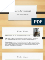12/5 Advisement: Winter School & Grade Check