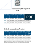 Lista de Precios Eliquids 2018 PDF