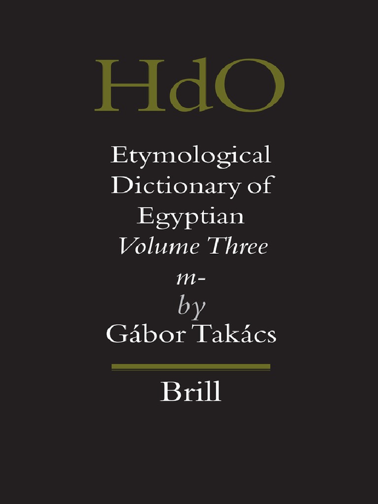 Etym Dict Vol 3 Linguistics Languages
