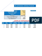 Amortización de Prestamo Sistema Frances