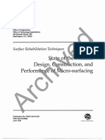 Archived: State of The Practice Design, Construction, and Performance of Icro-Surfacing