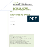 Educational Career Questionnaire For Pisa 2012 (International Option)