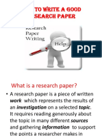 How To Write RS Paper