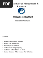 Project Management - Financial Analysis