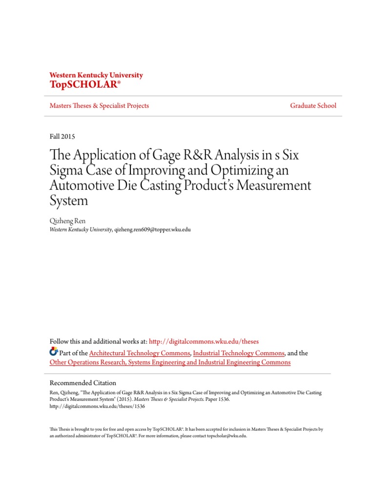 The Application of Gage R&R Analysis in S Six Sigma Case of Impro PDF