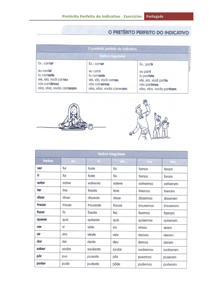 Pretérito Perfeito Do Indicativo - Exercícios | PDF