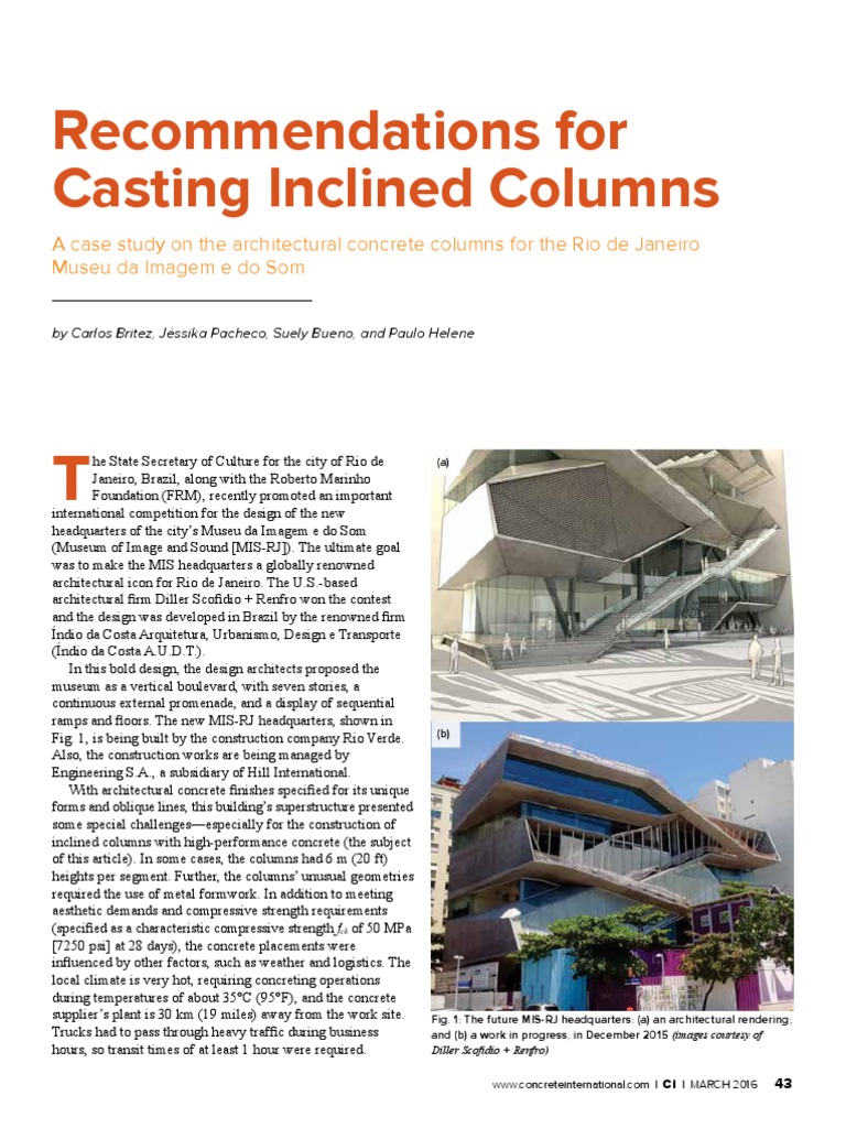 Analysis and Design of Inclined Columns | PDF | Concrete | Building ...