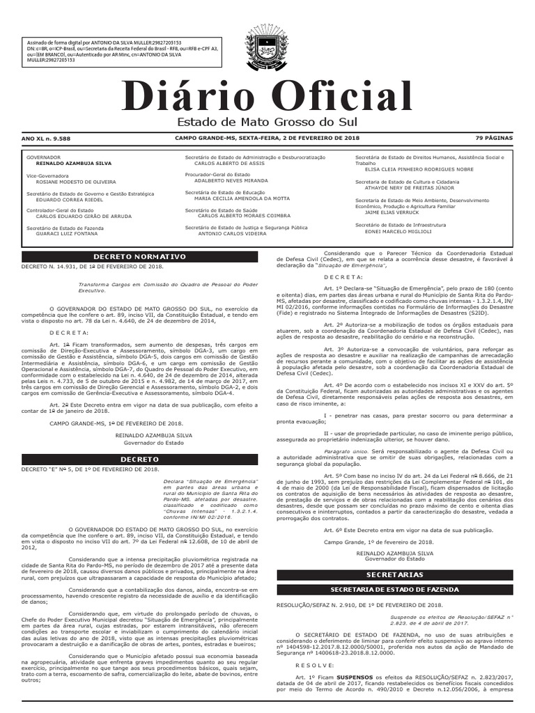 Do9588 02 02 2018 Pdf Estatuto Estado