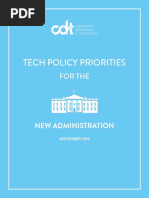 13 CDT Priorities New Administration