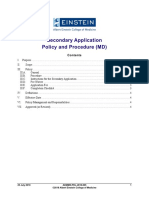 Secondary Application Policy and Procedure MD ADMMD POL 2018 005