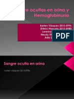 Prueba de Sangre Ocultas en Heces y Hemoglubinuria