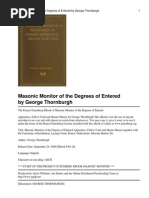 George Thorn Burgh - Masonic Monitor of The Degrees of Entered Apprentice, Fellow Craft & Master Mason