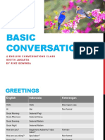 Basic Conversations: at English Conversations Class South Jakarta by Rike Bewinda