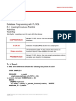 Database Programming With PL/SQL 8-1: Practice Activities: Creating Procedures