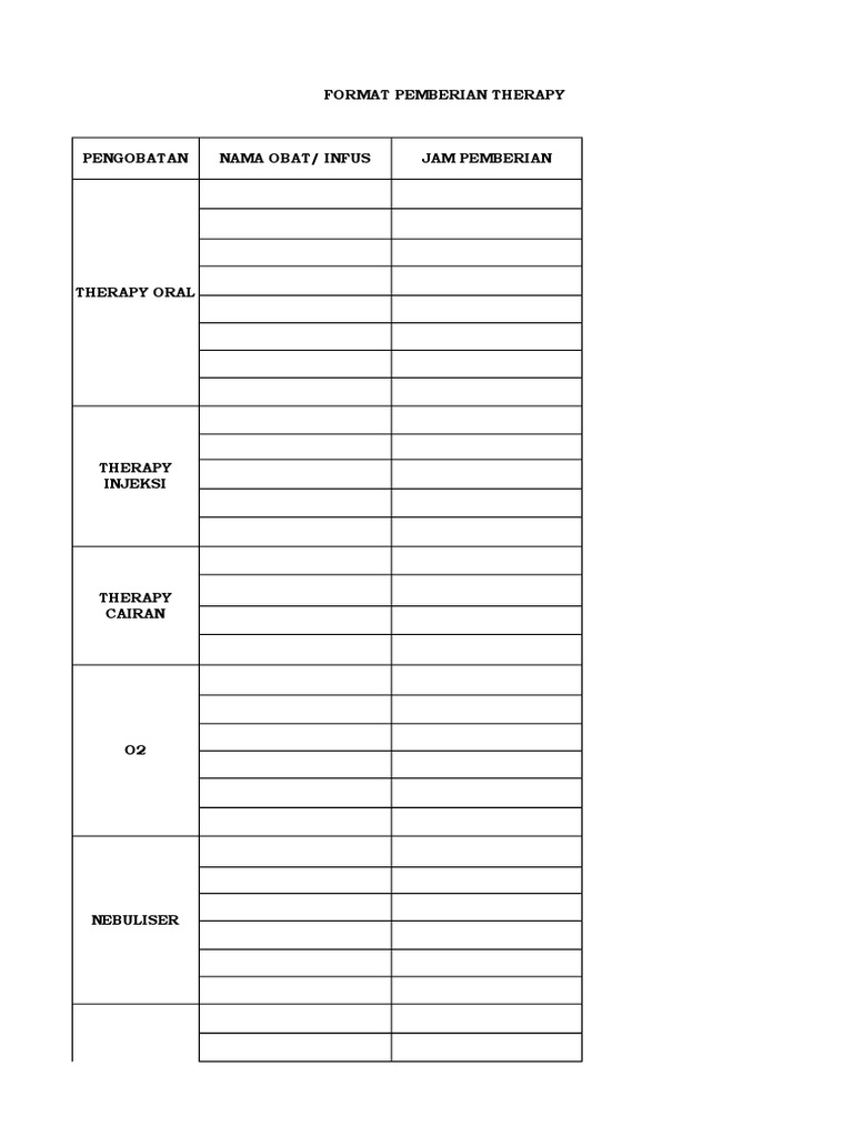 Format Pemberian Terapi Medis | PDF