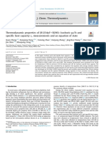 Thermodynamic properties of (R1234yf + R290) mixtures