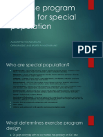 Exercise Program Design For Special Population