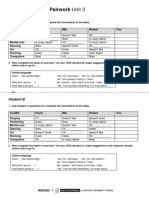 Communication: Pairwork Unit 3: Student A