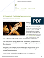 10 Essentials On Guitar Improvisation - GUITARHABITS