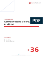 German Vocab Builder S1 #36 at A Hotel: Lesson Notes