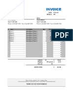 Sales Invoice Calculating Total Blue Theme