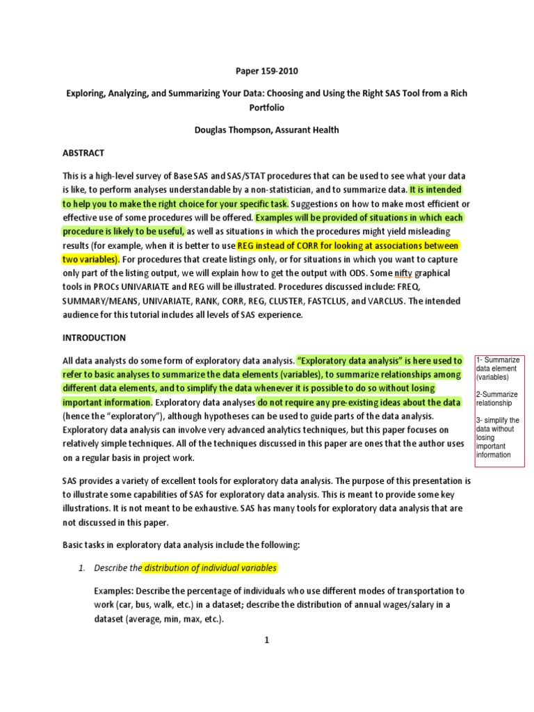 Understanding Your Data PDF | PDF | Principal Component Analysis | Data ...