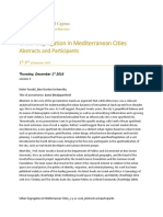 Urban Segregation in Mediterranean Cities: Abstracts and Participants